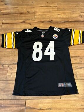 Nike Pittsburgh Steelers Black and Yellow #84 Football Jersey 🩵